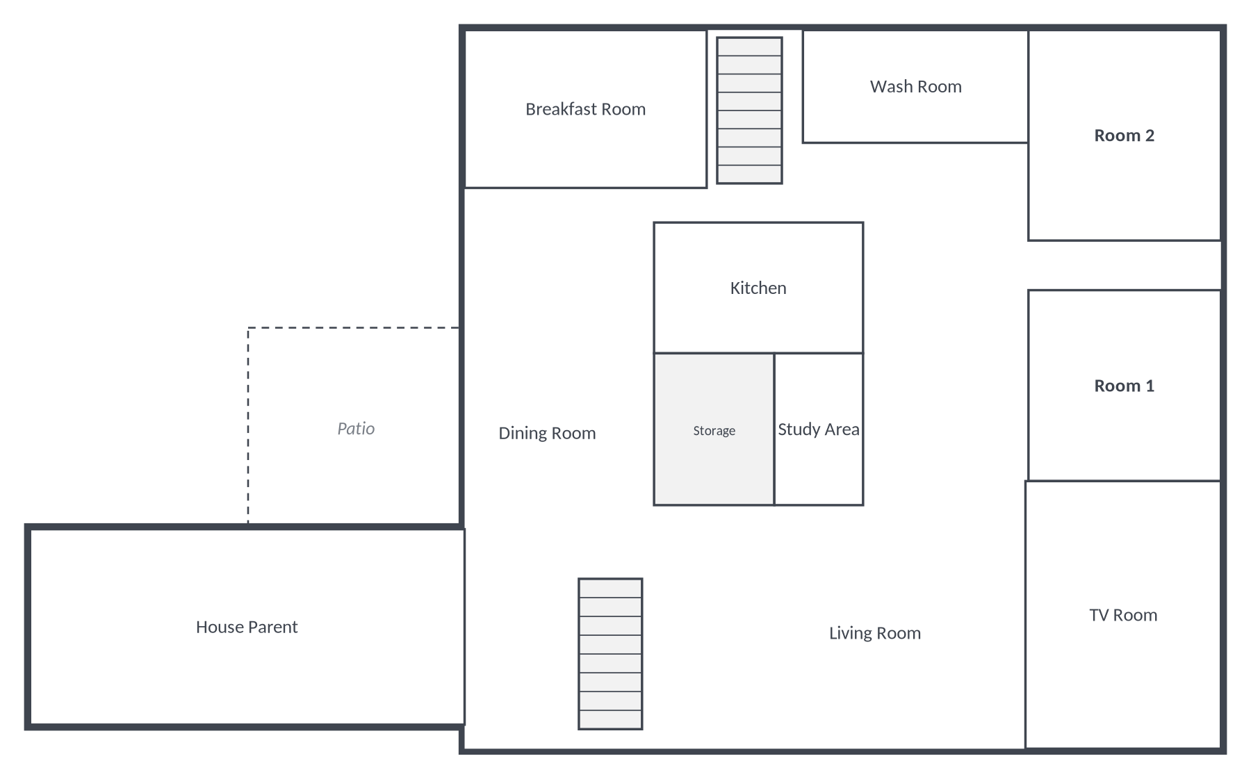 Property A first floor plan
